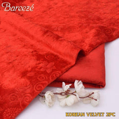 Breeze Korean Velvet 2-Piece Suit Unstitched