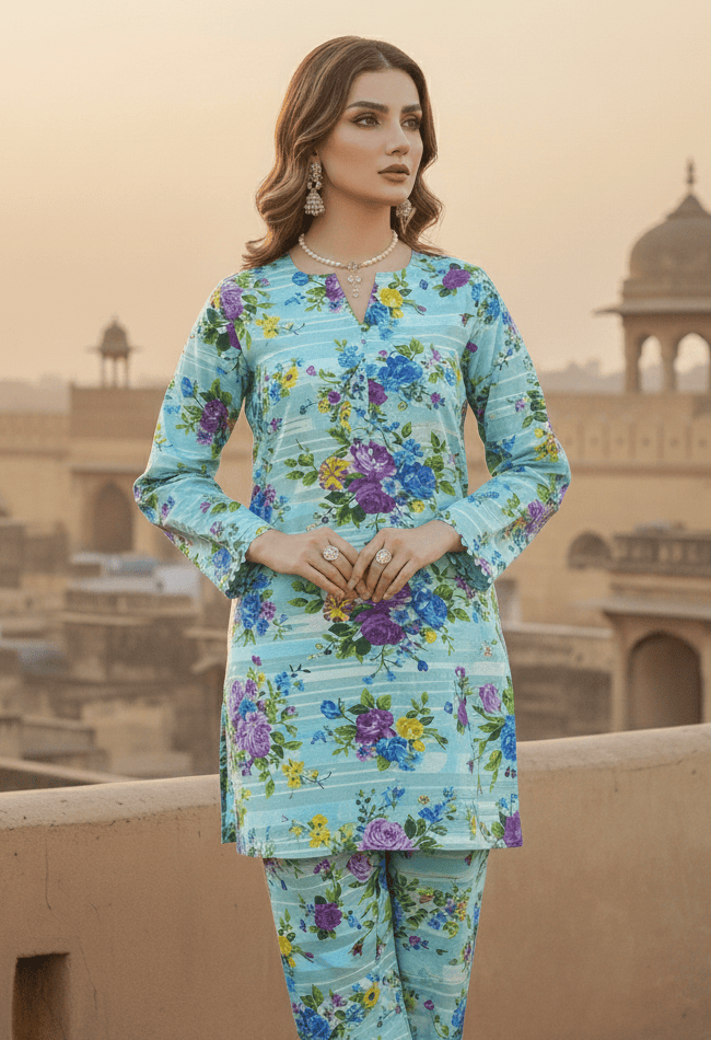 Sapphire 2-PCS ALLOVER PRINTED MID SEASON Premium COTTON A09