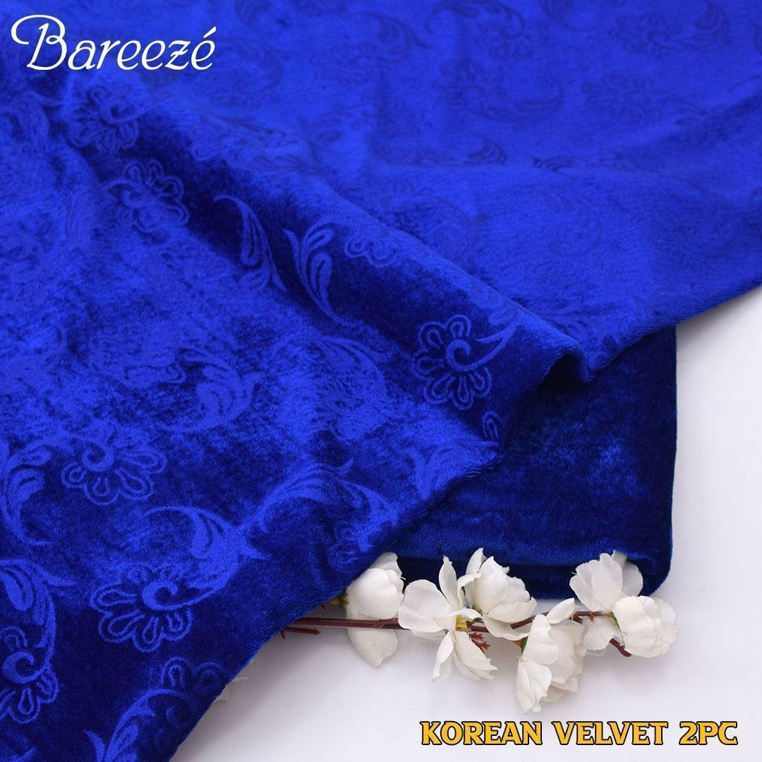Breeze Korean Velvet 2-Piece Suit Unstitched