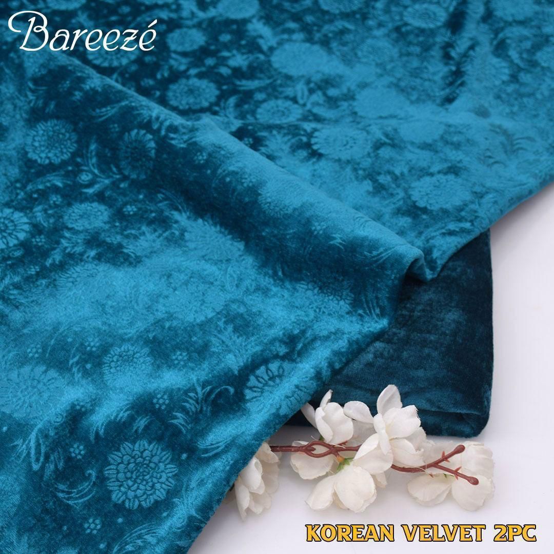 Breeze Korean Velvet 2-Piece Suit Unstitched