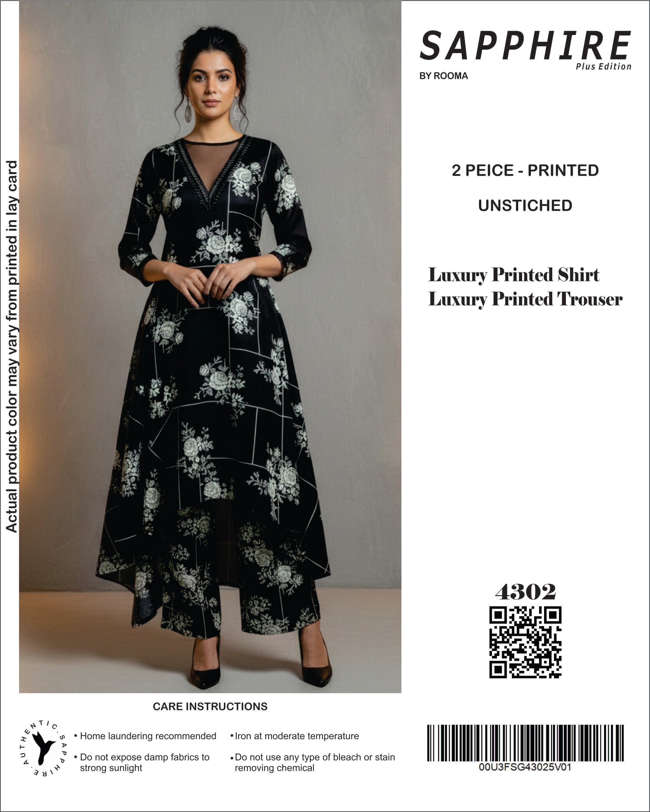 Sapphire 2-PCS ALLOVER PRINTED MID SEASON Premium COTTON 4302