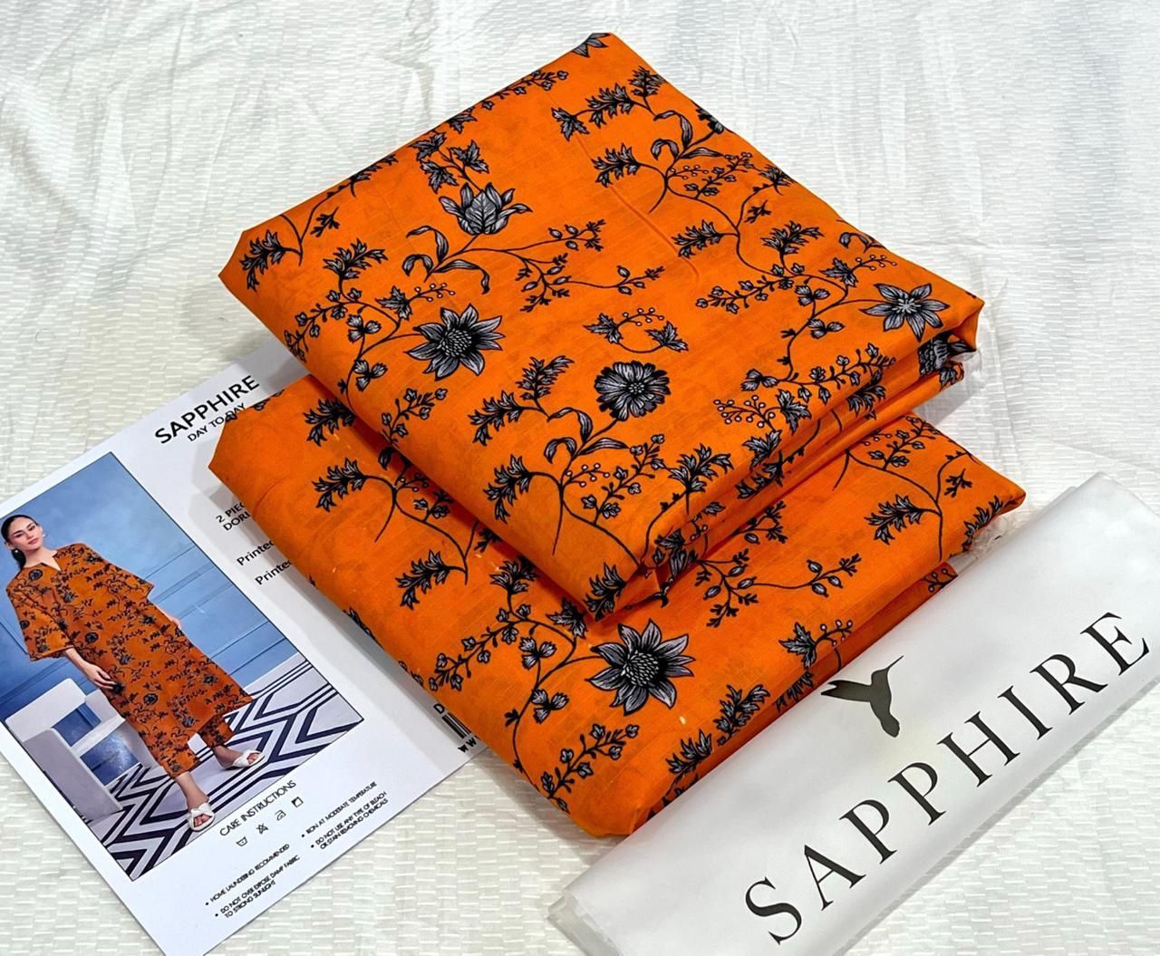 Sapphire Doria Linen All Over 2 PC Suit DL10