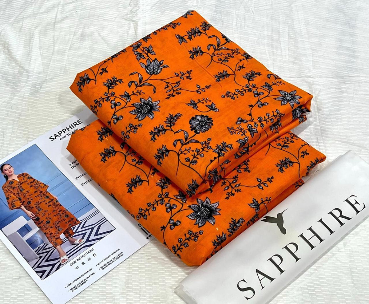 Sapphire Doria Linen All Over 2 PC Suit DL10