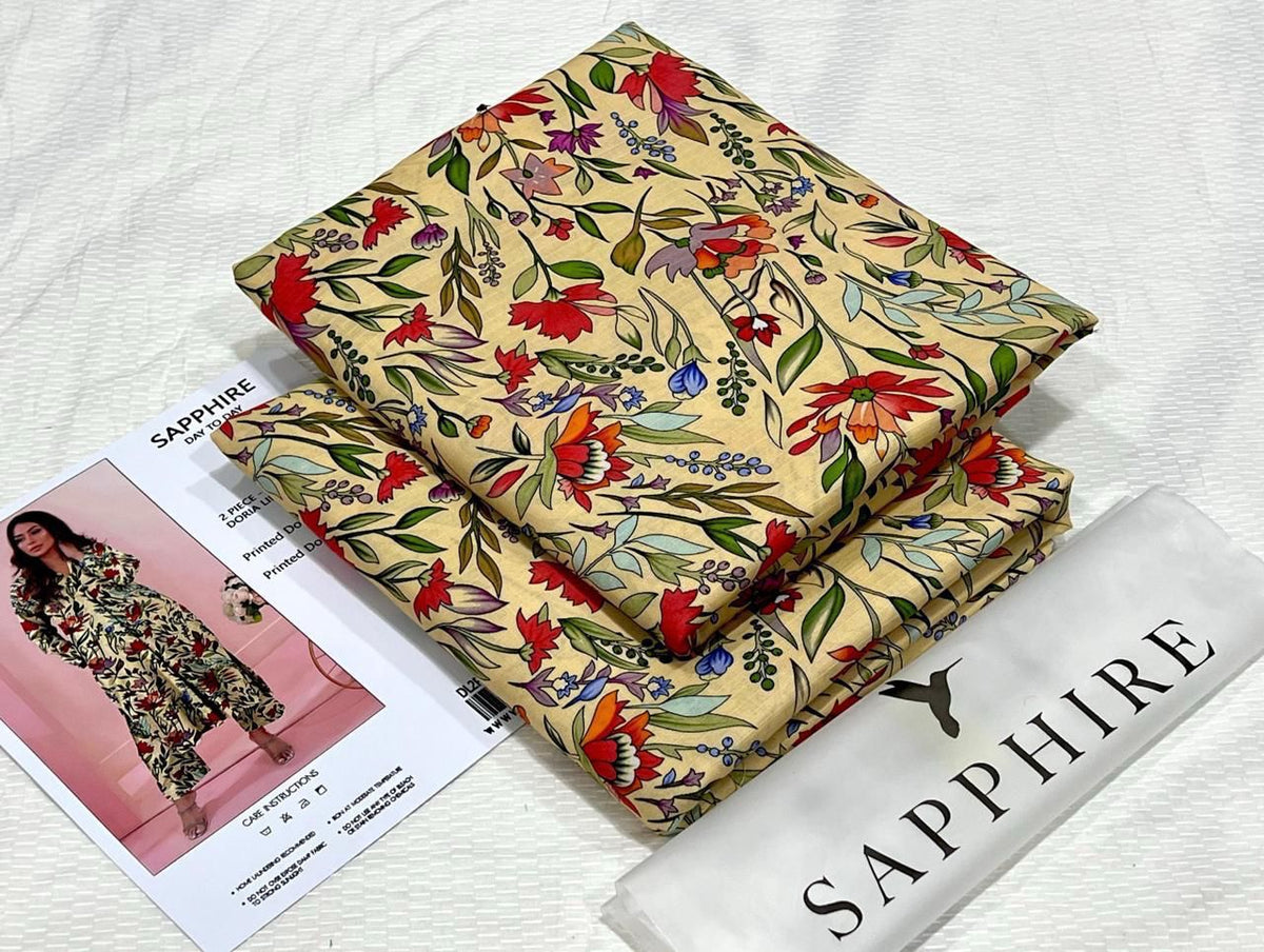 Sapphire Doria Linen All Over 2 PC Suit DL06